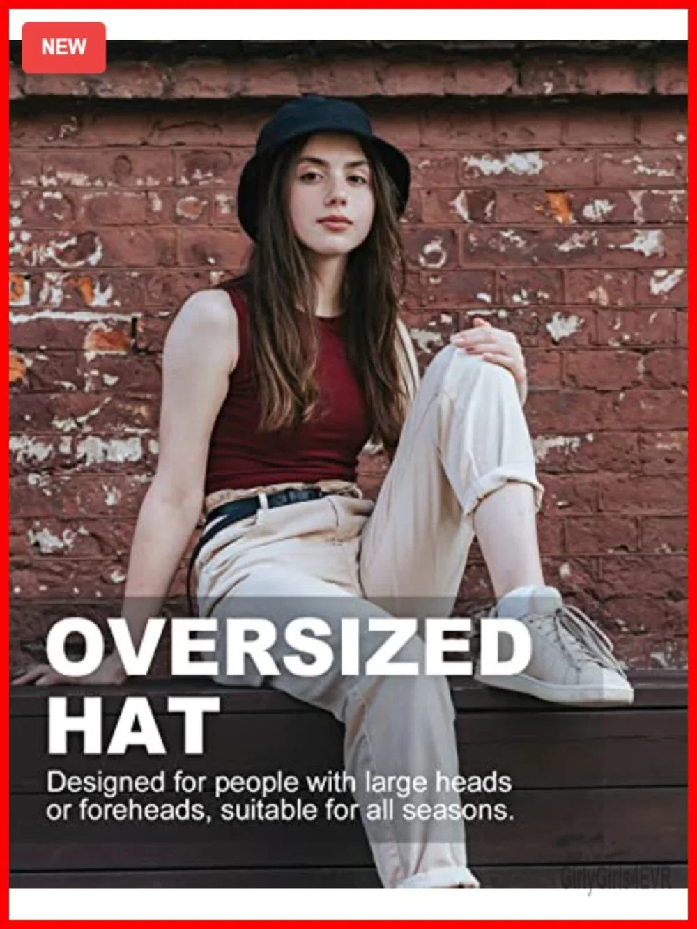 Extra-Large Reversible Bucket Hat for Big Heads Cotton